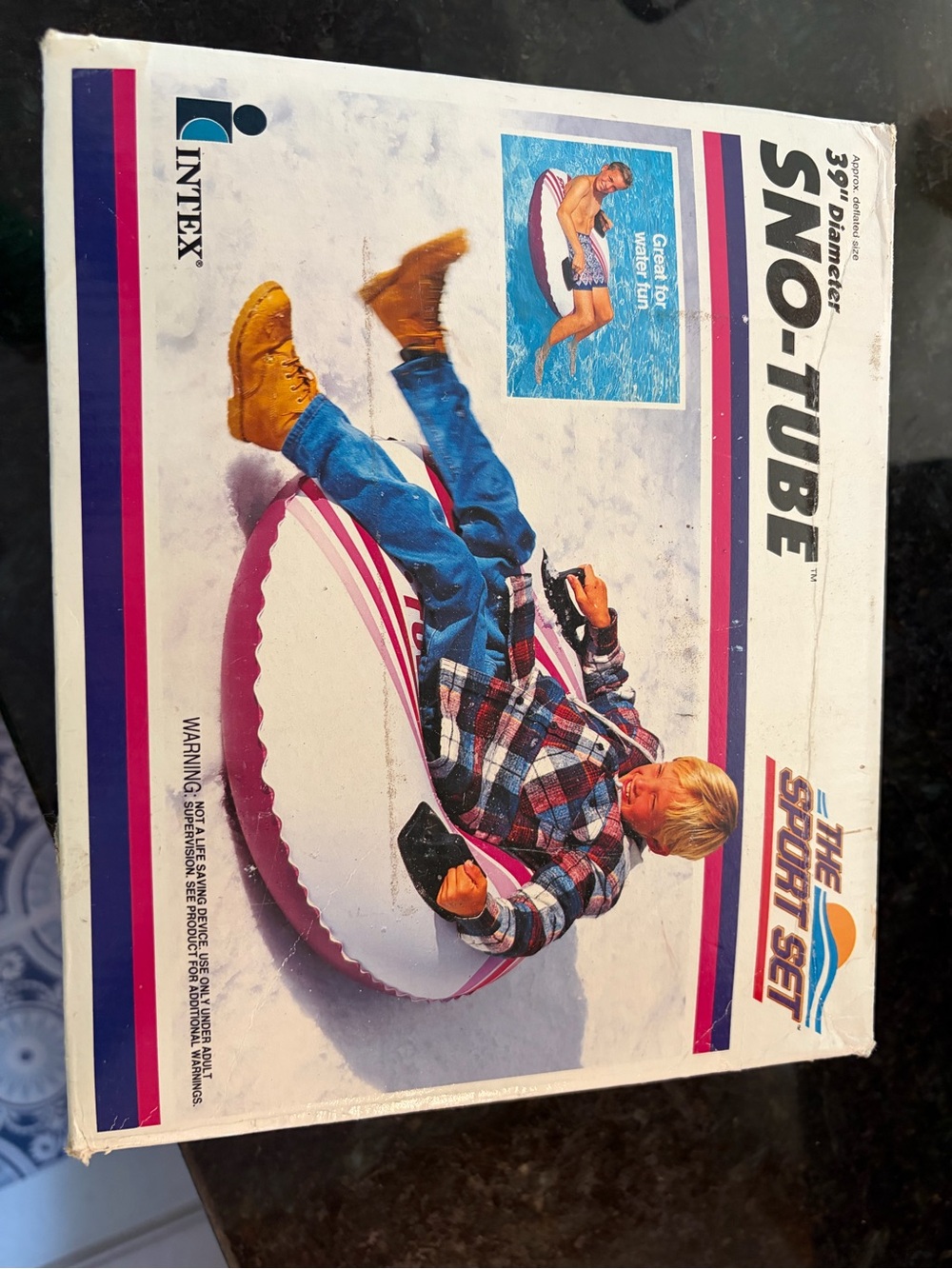 Intex Sno-Tube Inflatable Snow Tube - White & Pink